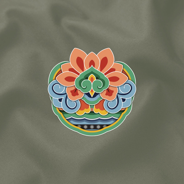 T-shirt Dancheong 단청 - FEMME Kaki