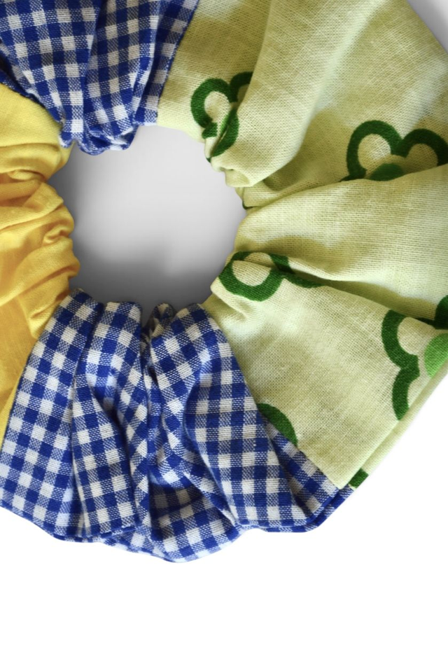 Patchwork cotton scrunchie