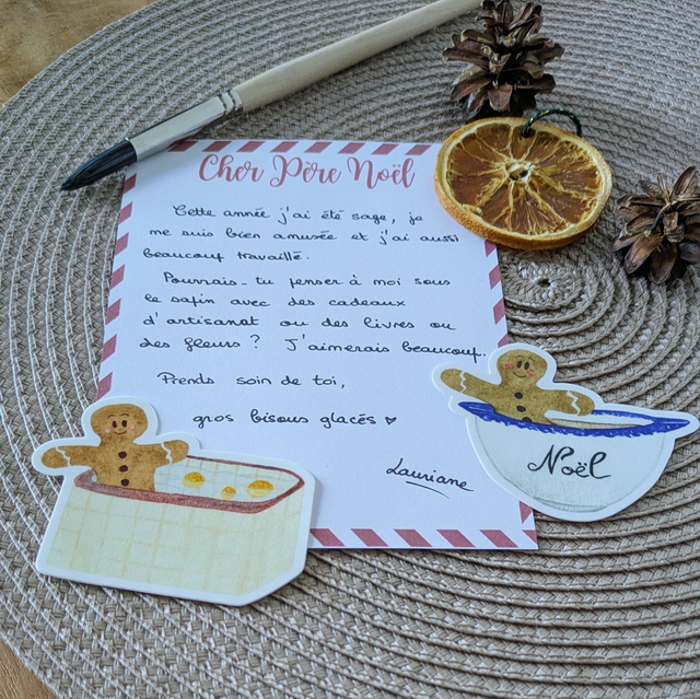 stickers bonhommes de pain d'épice au bain