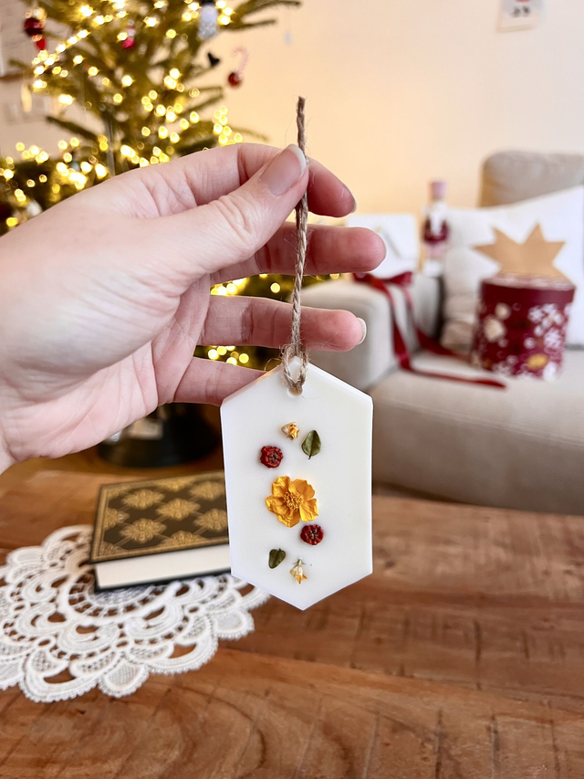 🎄 Suspension parfumée Feu de bois - 2 en 1