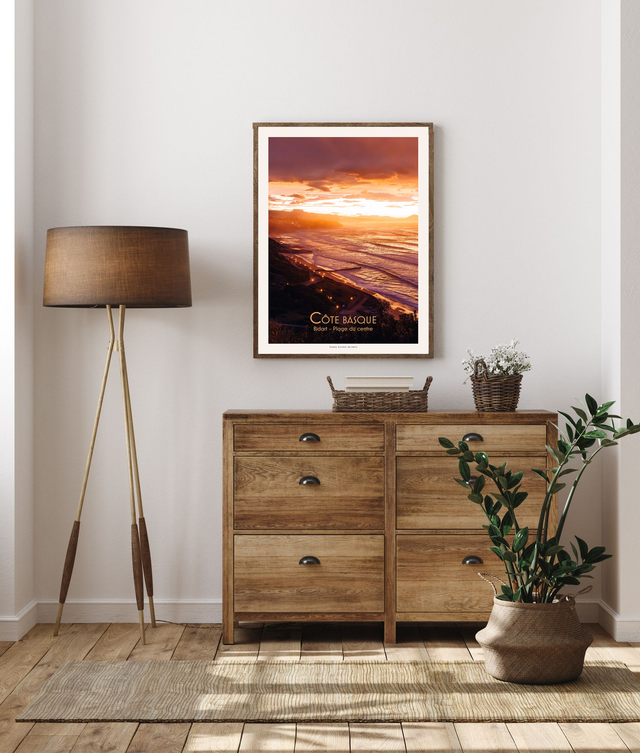 Affiche - Bidart - La plage du centre