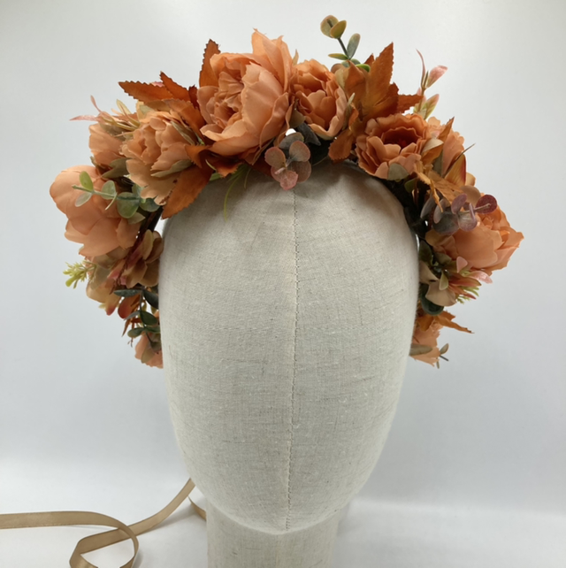 B-08 Autumnal Faux Flower Crown