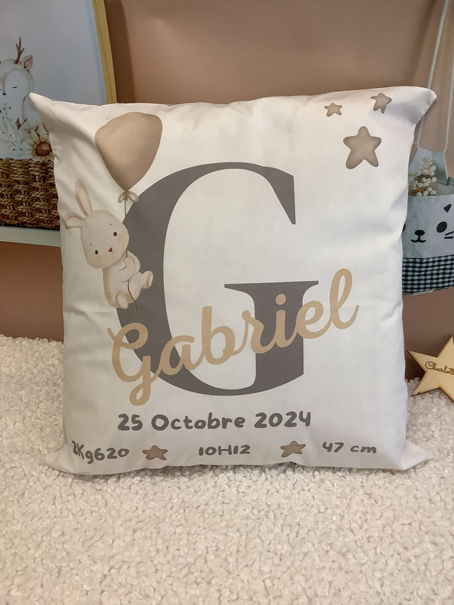 Coussin souvenir de Naissance 