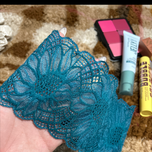 Bandeau Dentelle Bleu Large