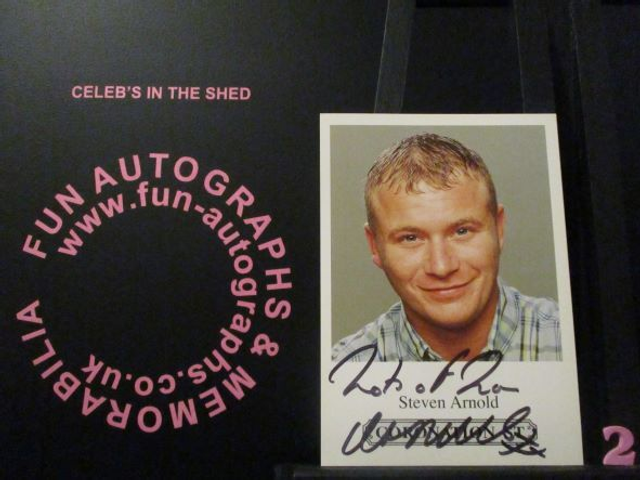 Steven Arnold (Ashley Peacock) Authentic Autographed Coronation Street 6x4 Cast Card (2)