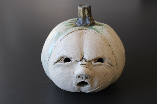 Pompoen met kindergezicht / Pumpkin with child face