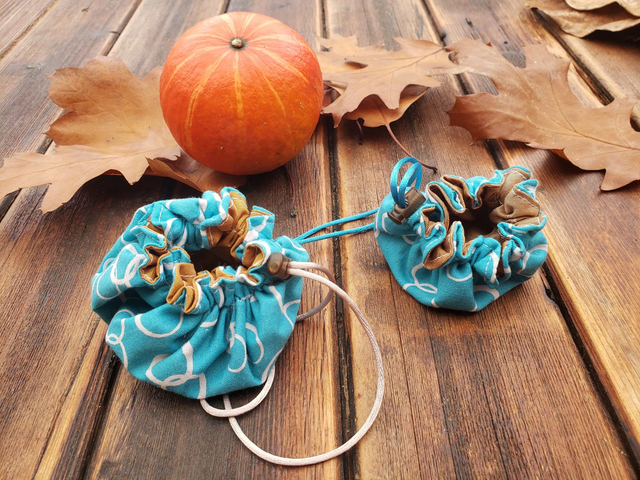 Pochette bourse -- Bleu cercle