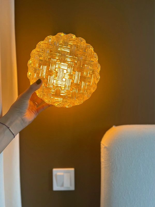 Applique verre tressé E27