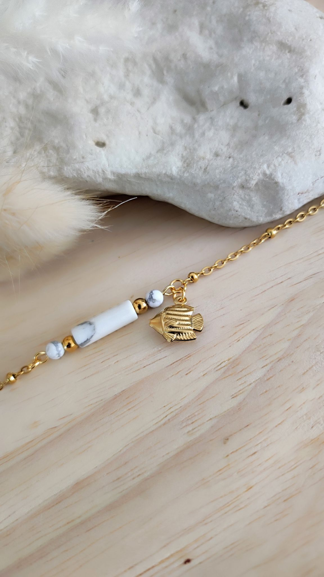 Chaîne de cheville Howlite