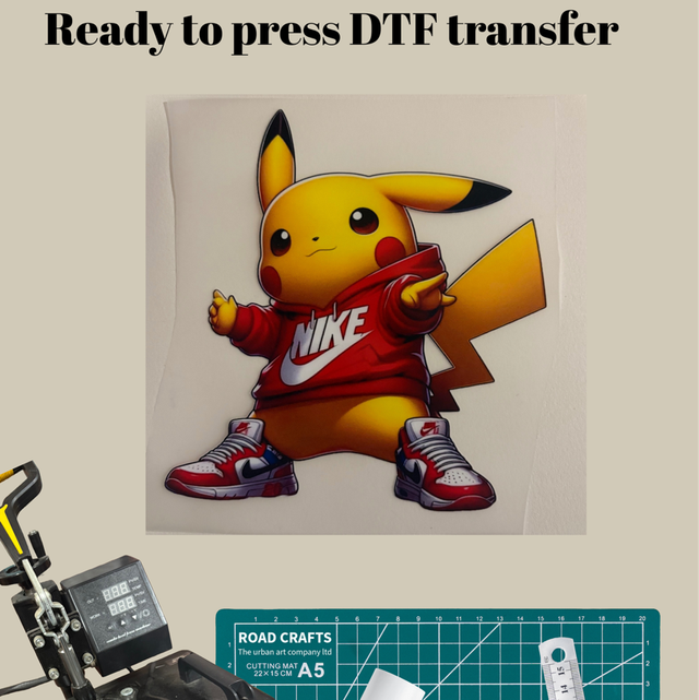 Nike Pikachu DTF print 