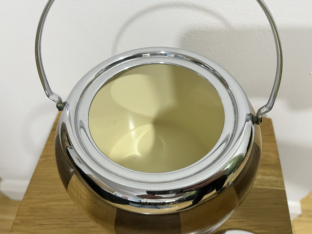 Mid-Century Vintage Wood Ice or Biscuits Bucket.