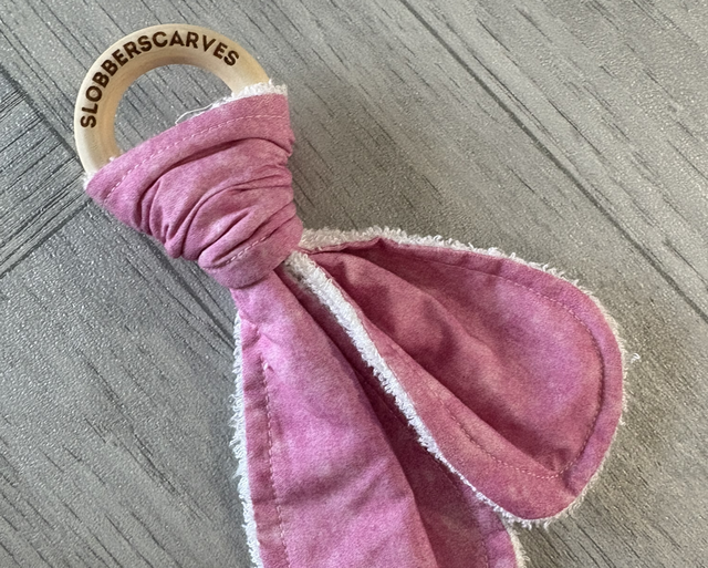 Pink Easy Hold Bamboo Teething Ring