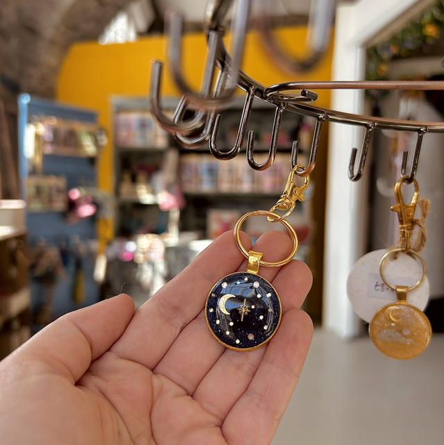 Dark Celestial Key Ring - Gold