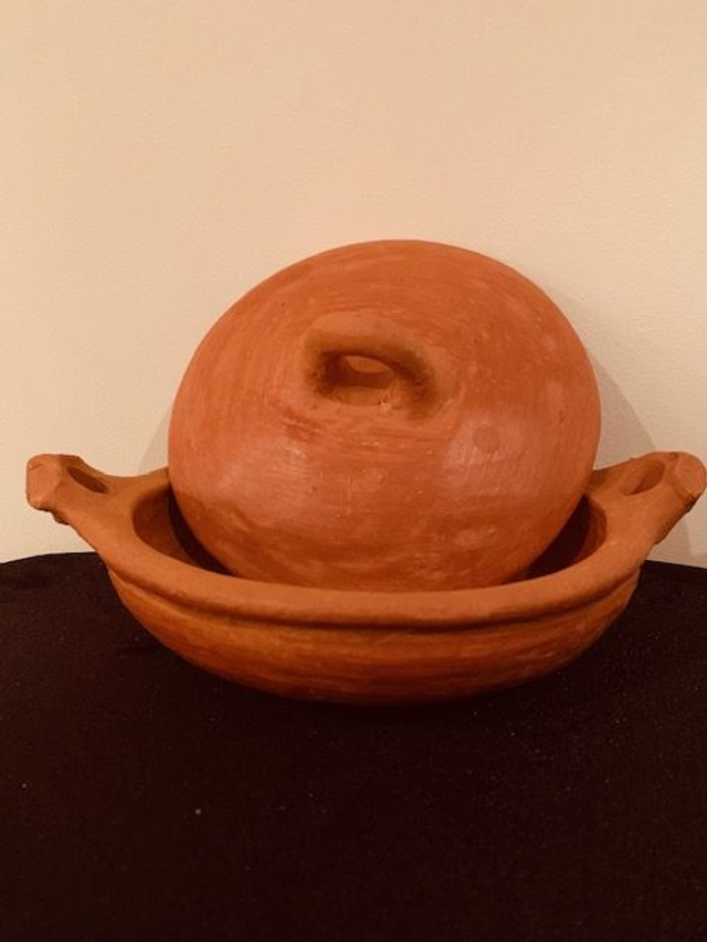 Kookpot in aardewerk (met deksel)