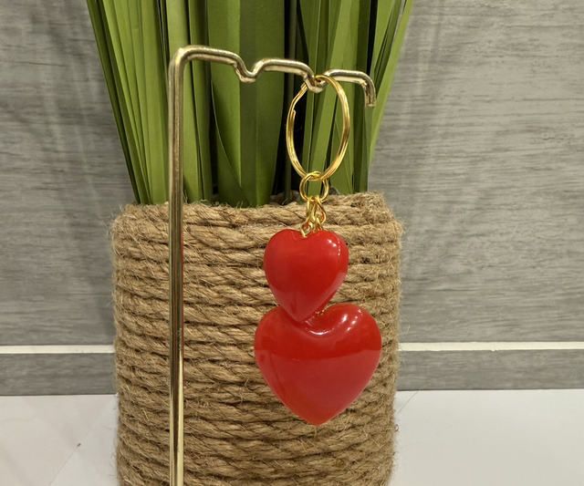 Porte-clés coeur, simple ou double 