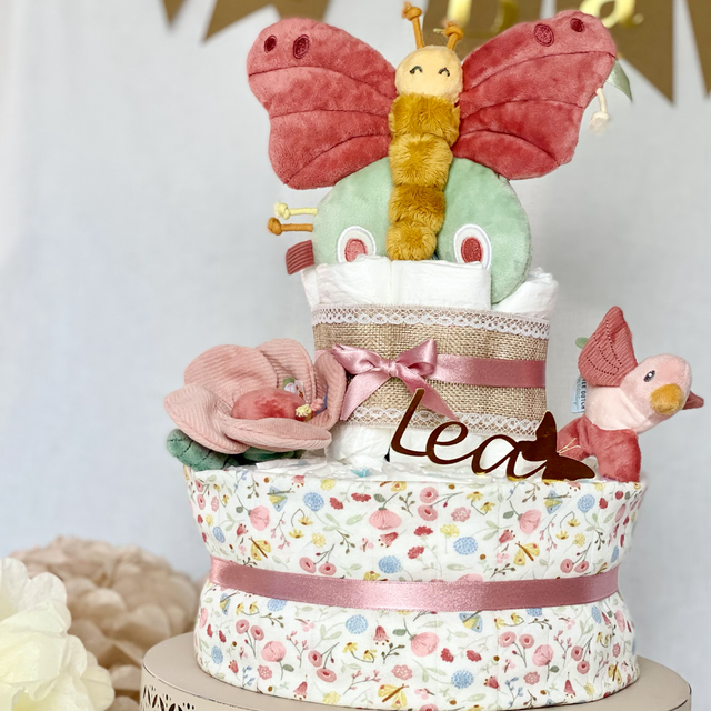 Windeltorte - "Zarte Flügel, große Entdeckungen"