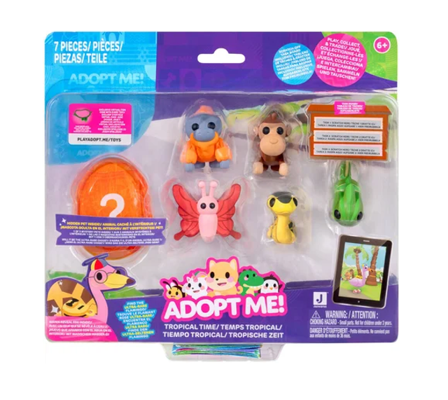 Adopt Me ! Multipack d’Animaux de Compagnie sous Les Tropiques - Animal Surprise - Meilleur Jeu en Ligne - Code Exclusif de l’Article virtuel Compris