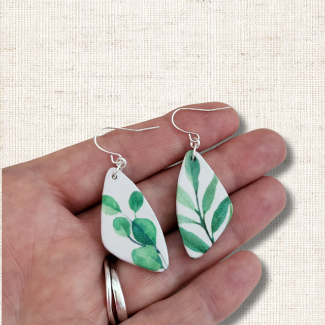 Leaf Print Earrings