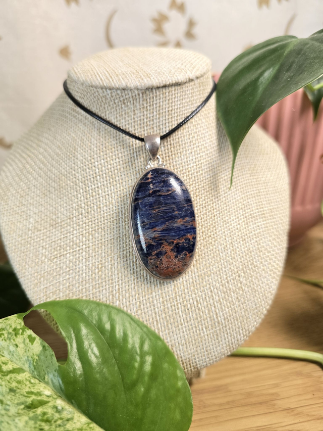 Sodalite AA+ Pendentif en Argent 925 - Pièce unique