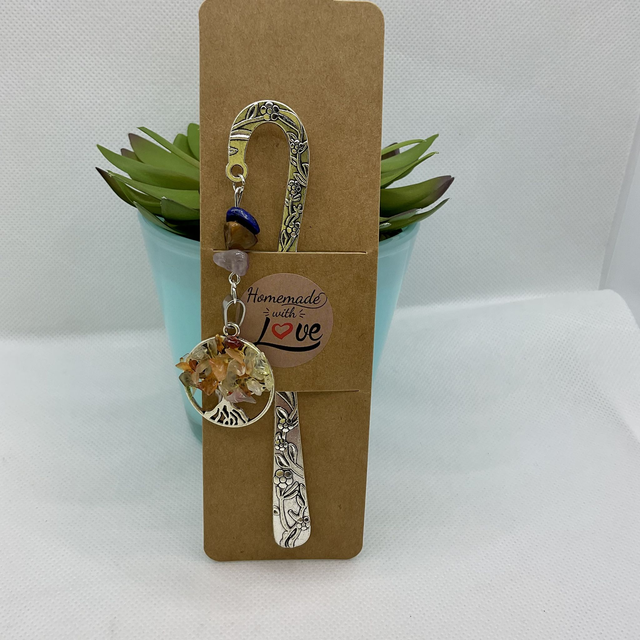 Handmade bookmark. Beautiful silver colour beaded bookmarks. Perfect gift idea.