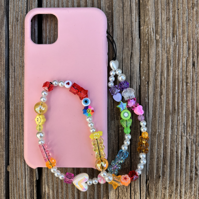 Grigri de téléphone Nacré Oursons - Taille M