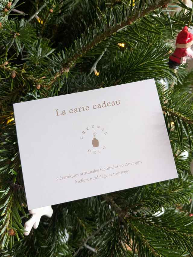 Carte cadeau cartonnée 