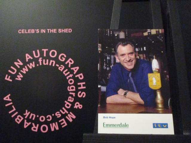 Anthony Audenshaw (Bob Hope) Original Emmerdale Blue &amp; Yellow Itv Logo Cast Card