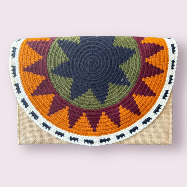 Pochette Juta e Uncinetto