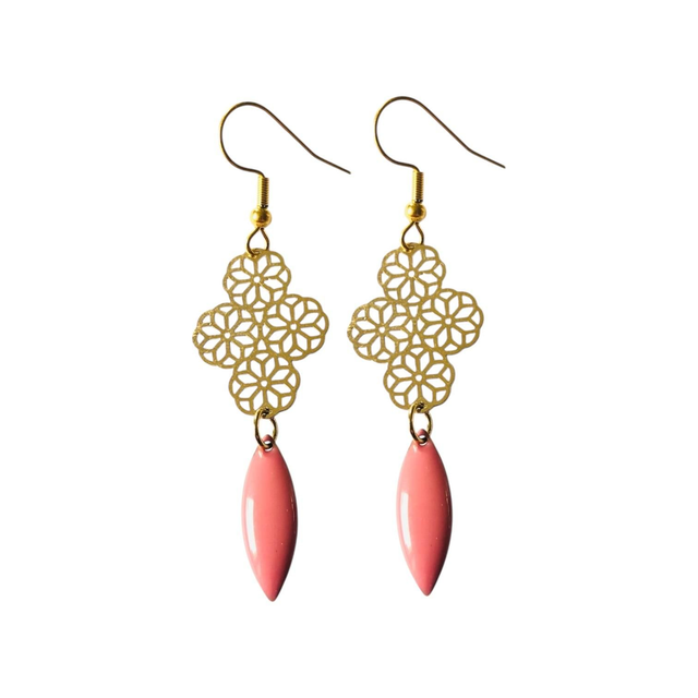 Boucles d'oreilles dorées SENKOMADO