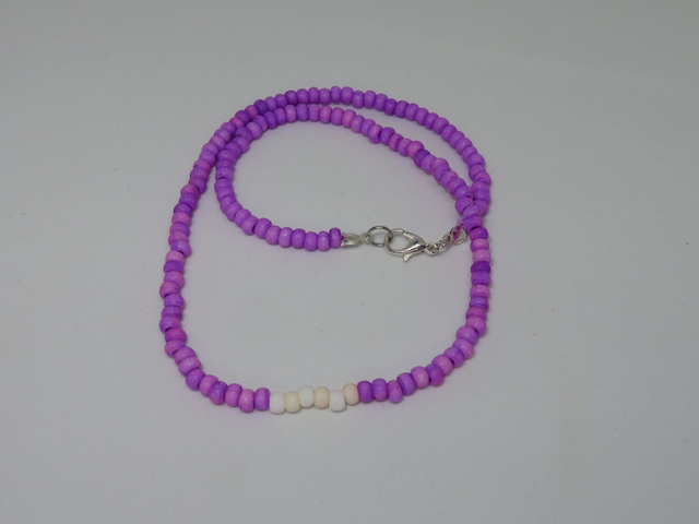 Collier rocaille rose et rocaille