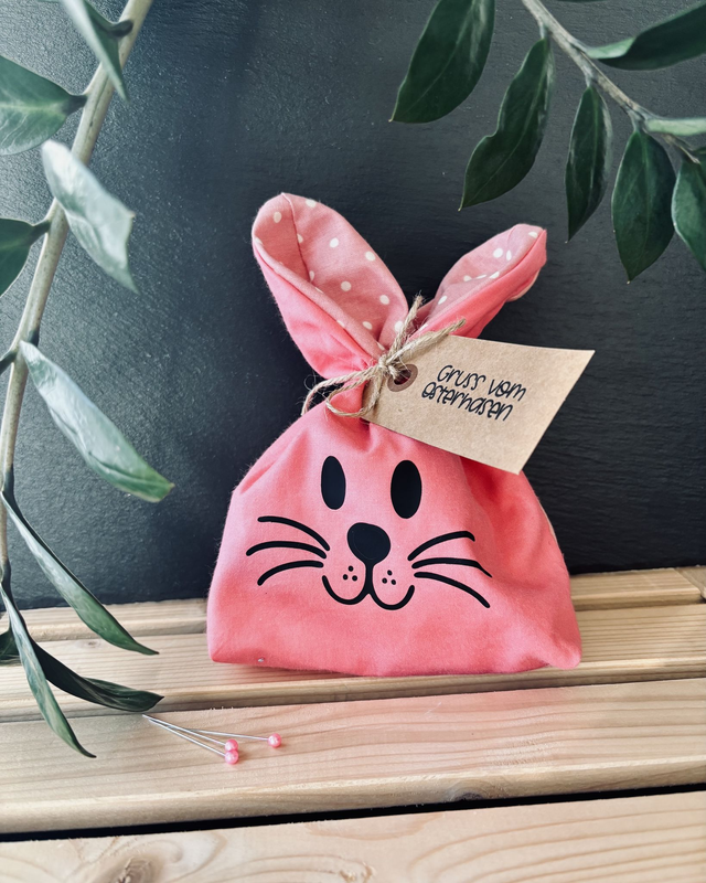 Osterhasenbeutel pink
