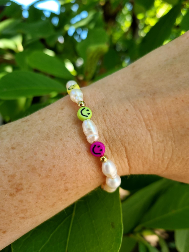 Süsswasserperlen Armband SMILE more