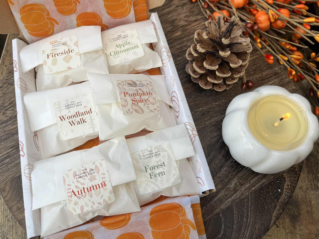 Autumn Luxury Tealight Letterbox Gift