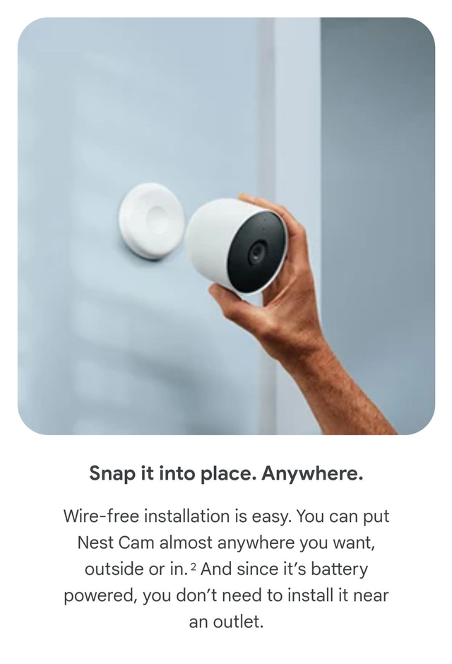 Google Nest Camera Outdoor or Indoor [battery]