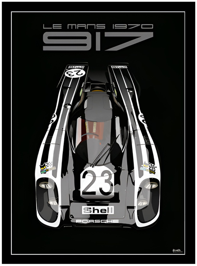 Porsche 917 Black - Special Edition Framed Poster - Now in stock!!