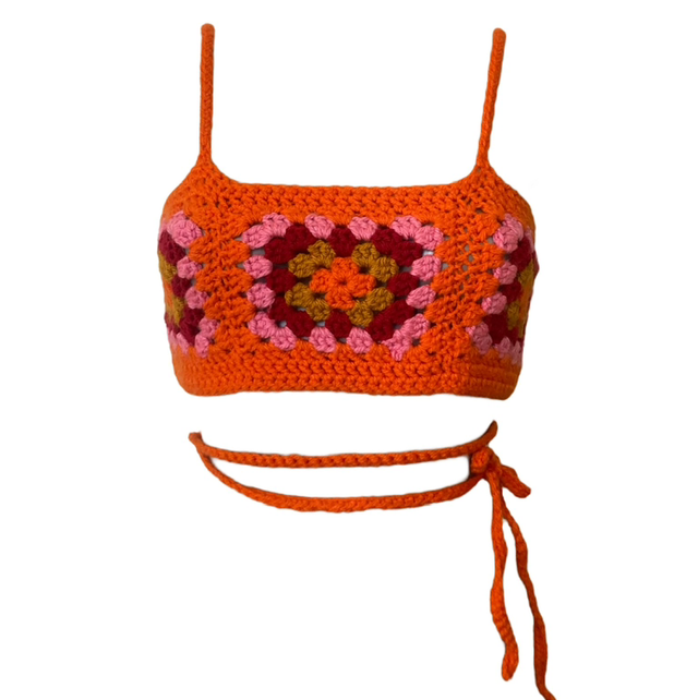 Top granny square orange 