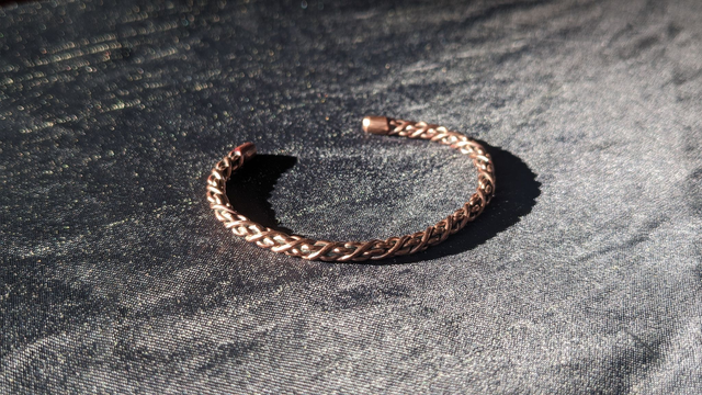 Complex twist copper arm ring (smaller)