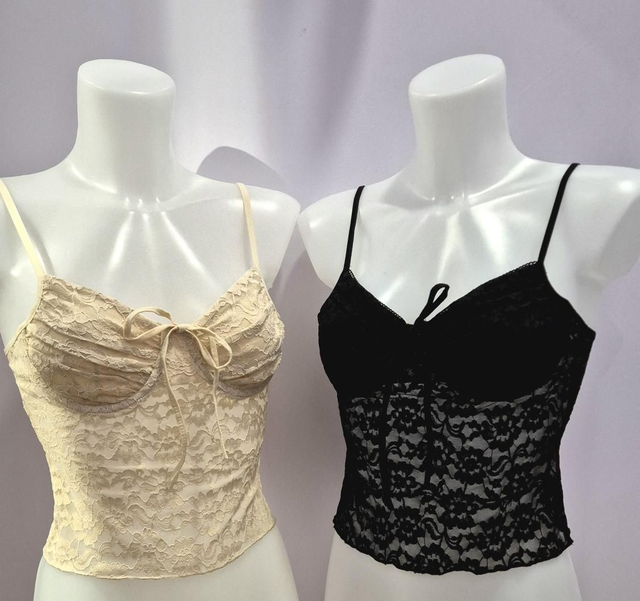 Floral Lace Crop Vest