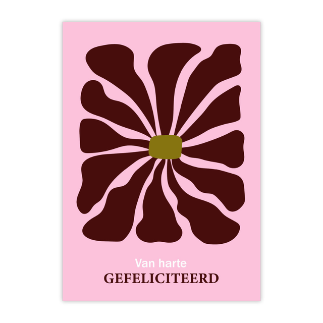 Kaart Sizzy Gefeliciteerd