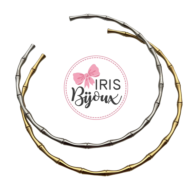Choker bamboo acciaio inox 