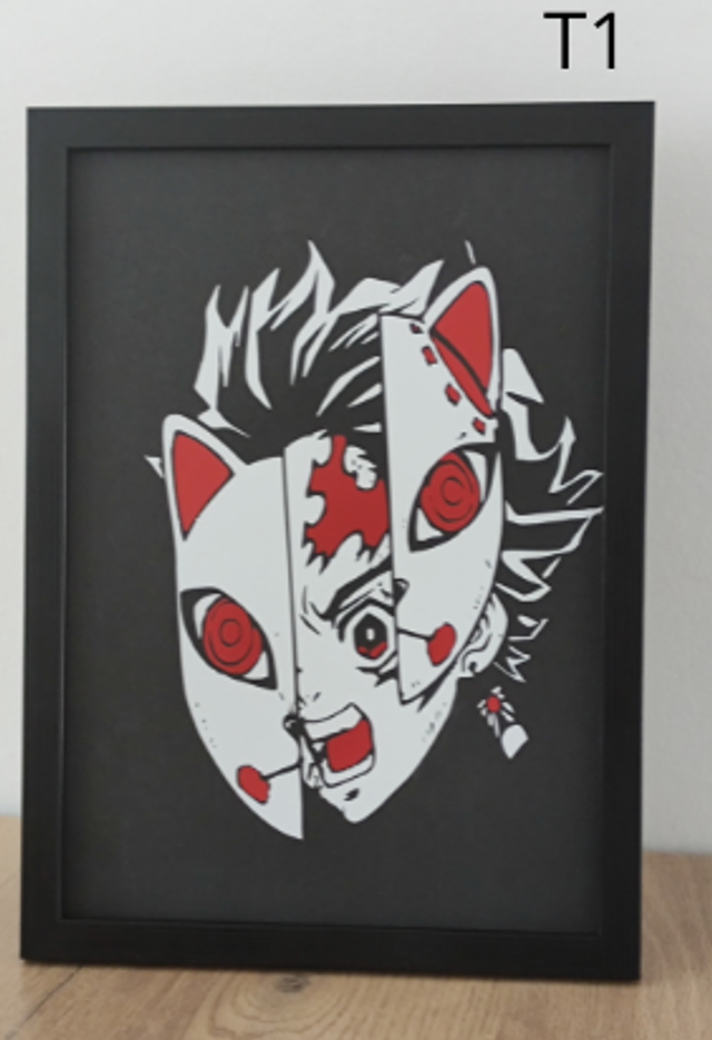 Cadres inspirés de Demon Slayer modèles Tanjiro