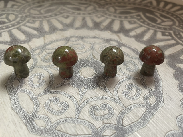 Mini Toadstool - Unakite