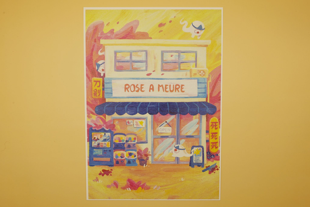 Print A5 - Rose a meure