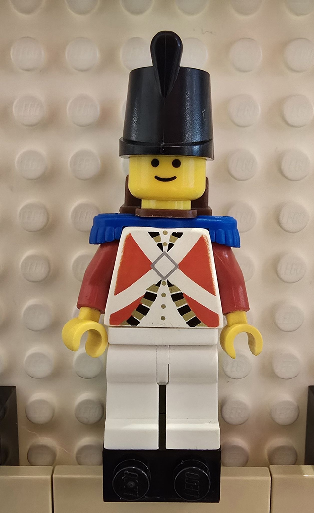 LEGO pi062  Kaiserliche Garde mit blauen Epauletten und braunem Rucksack Minifigur