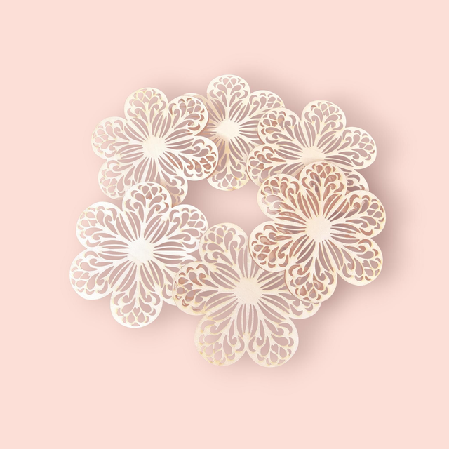 Dessous de verre fleurs 