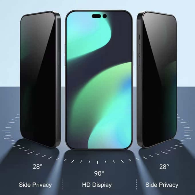 Verre trempé intégral 5D anti-espion iPhone