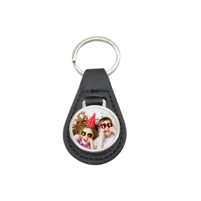 PU Round Metal Keyring