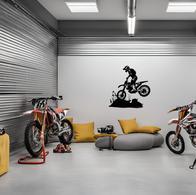 Décoration murale motocross 3 (39x38cm)