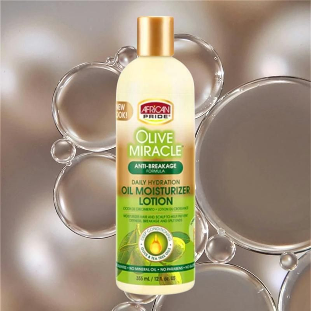 African Pride Olive Miracle Daily Hydration Oil Moisturizer Lotion – 355ML | Haircare & Moisturiser