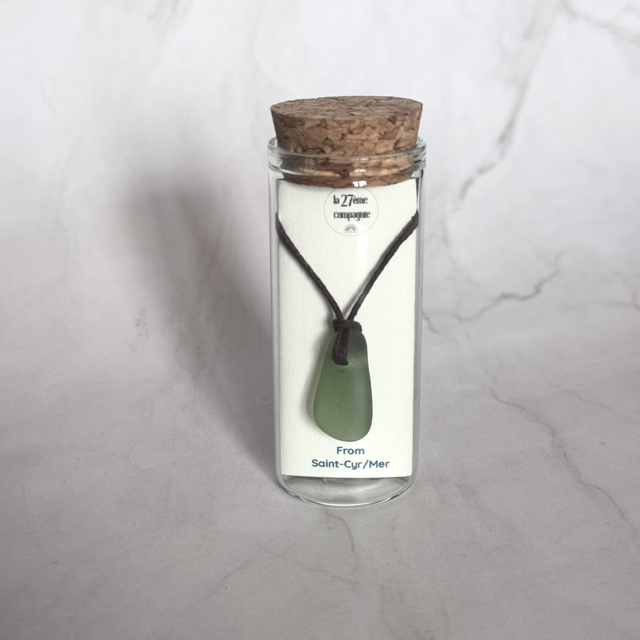 Collier Trésor marin cordon vert